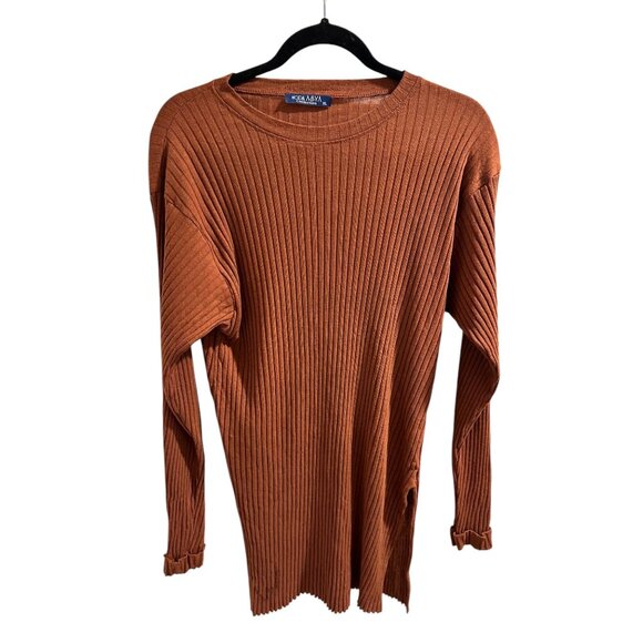 ๐ 2/$20 ๐ Ribbed Rust Long Sleeve Top & Pant Set - Moda Asya Collection XL - Picture 3 of 7
